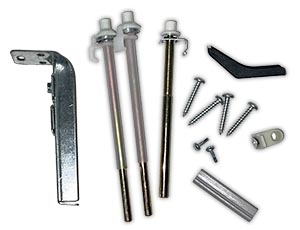 Bottomless Track Bracket Hardware Set