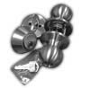 Chrome Ball Knob Lock Set with Deadbolt